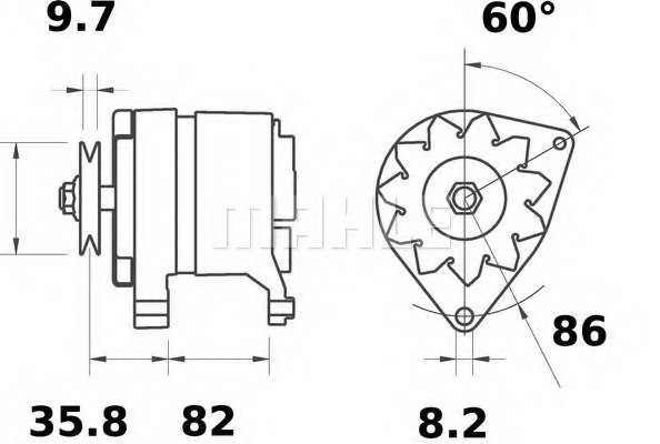 MAHLE ORIGINAL MG 236 Alternator